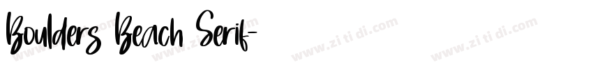 Boulders Beach Serif字体转换